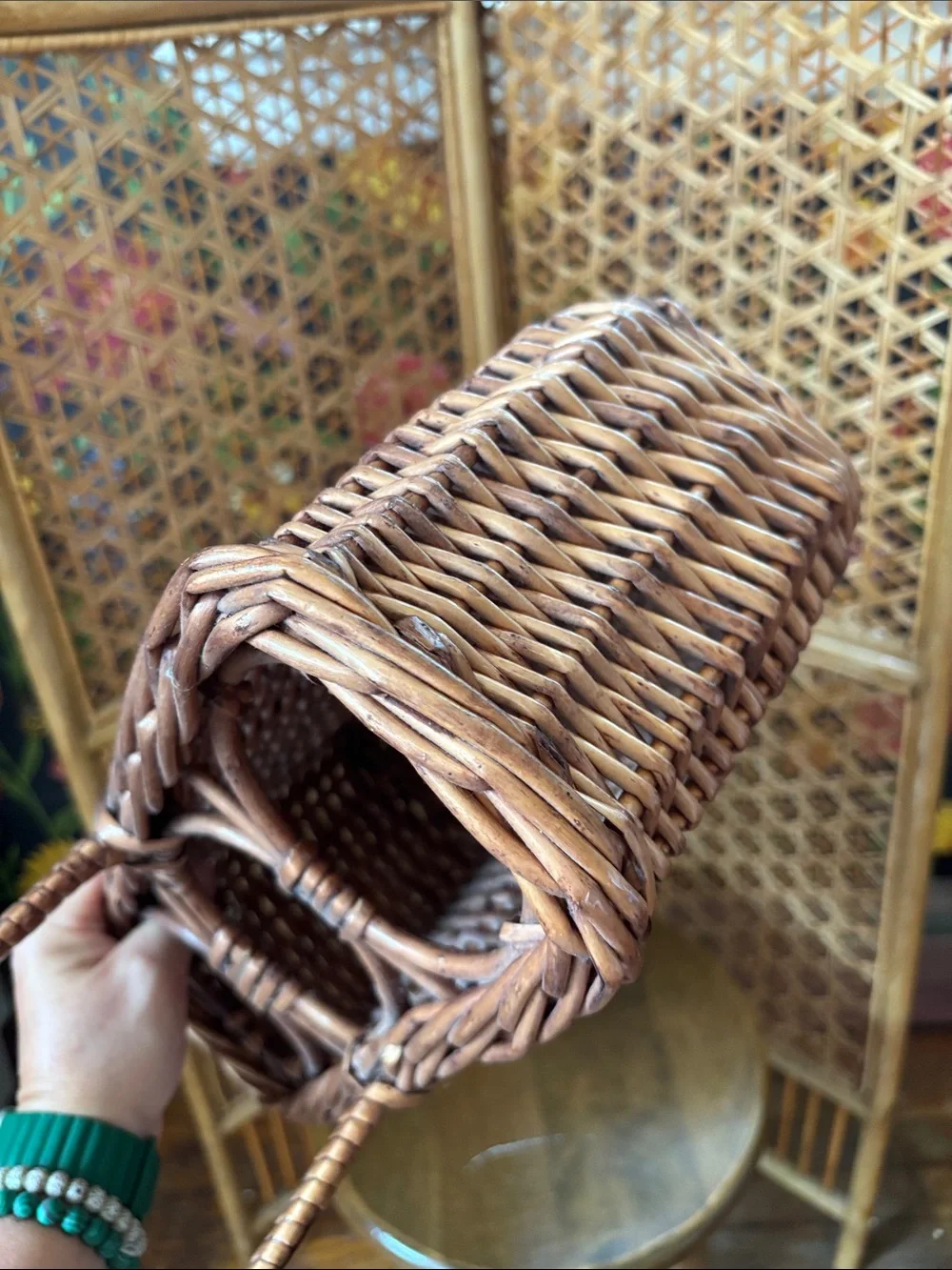 Vintage handwoven wicker
